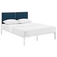 Modway Della Gray Fabric King Platform Bed in White, , large