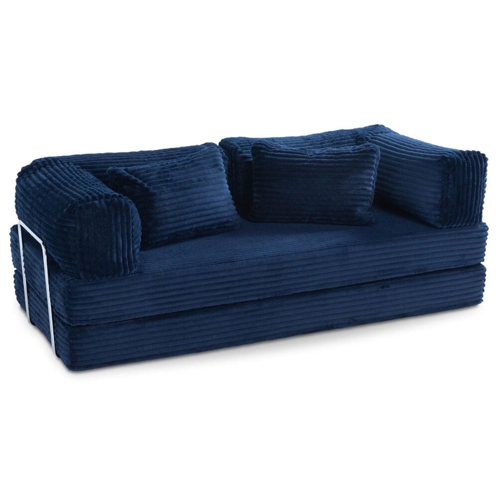 Jaxx Unsofa Stationary Loveseat in Midnight Blue, , large