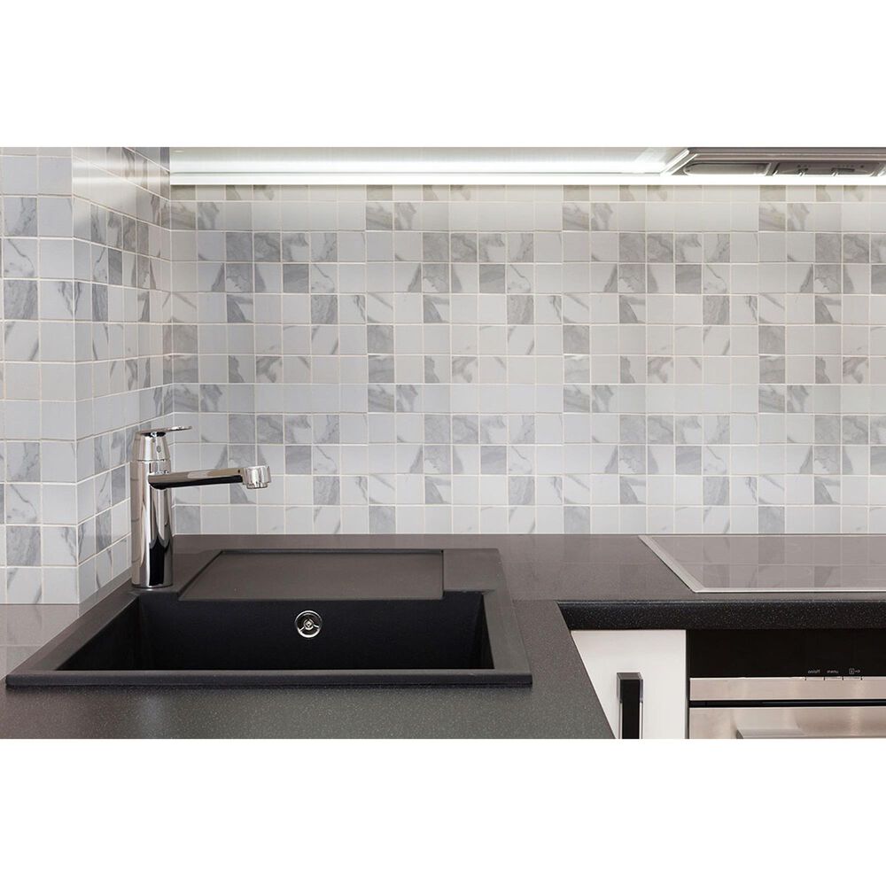 MS International Eden Statuary 2&quot; x 2&quot; Straight Edge on 12&quot; x 12&quot; Porcelain Mosaic Sheet, , large