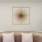 CosmoLiving by Cosmopolitan 36" Square Modern Wall Decor with Starburst Center in Gold, , large