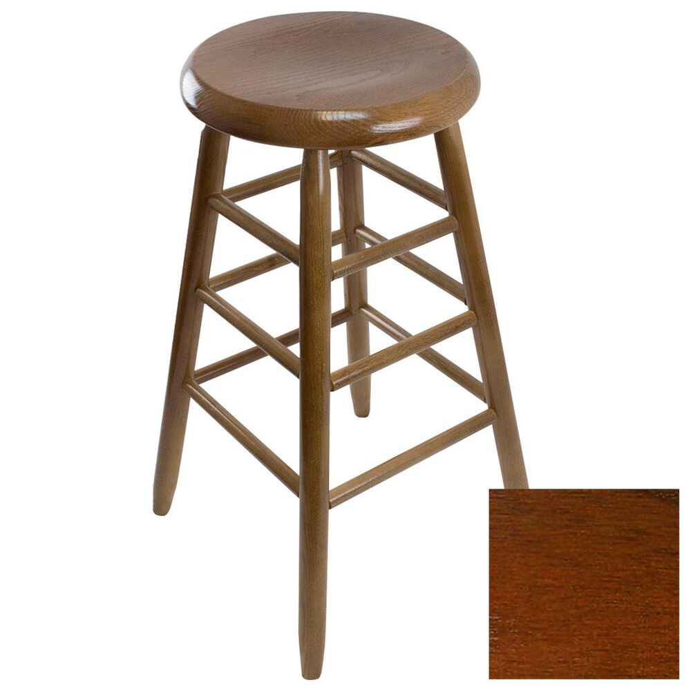 Lakeside Garland Round Barstool in Walnut, , large