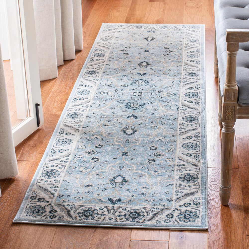 Safavieh Isabella 2&#39;2&quot; x 7&#39; Light Blue and Cream Runner, , large