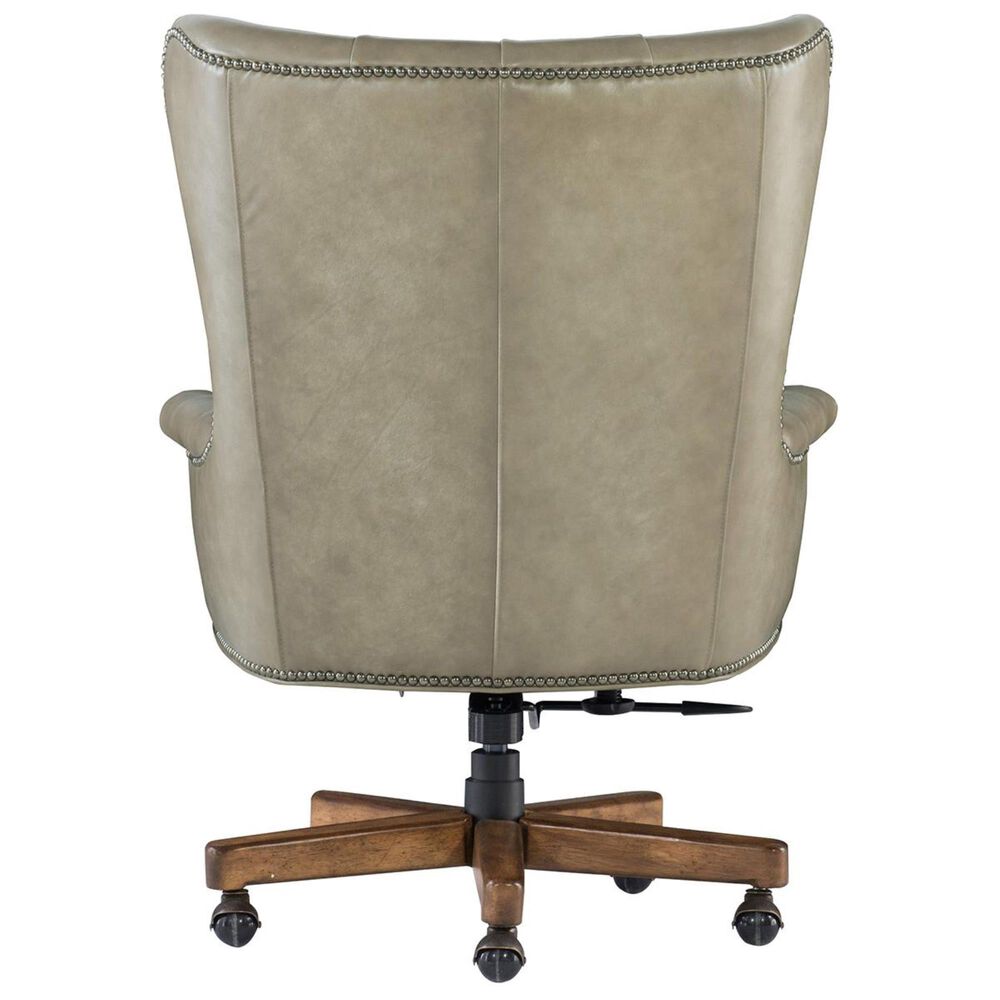 Hooker Furniture Issey Executive Swivel Tilt Chair in Bisque and Mahogany Finish, , large