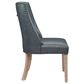 Linon Home Decor Adler Side Chair with Navy Faux Leather Cushion in Natural, , large