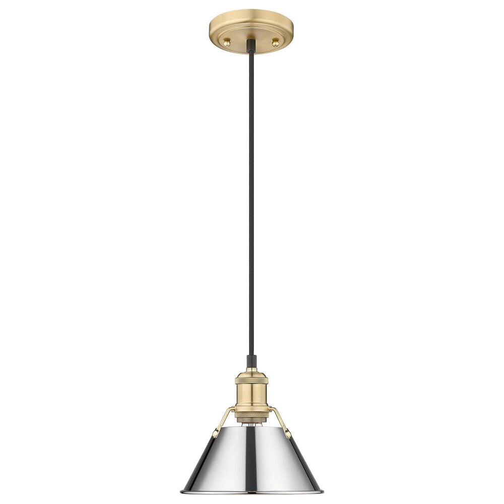 Golden Lighting Orwell 1-Light Small Pendant with Chrome Shade in Brushed Champagne Bronze, , large