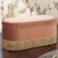 Jennifer Taylor Home Serena Storage Bench with Tufted Bullion Fringe in Peach Orange, , large