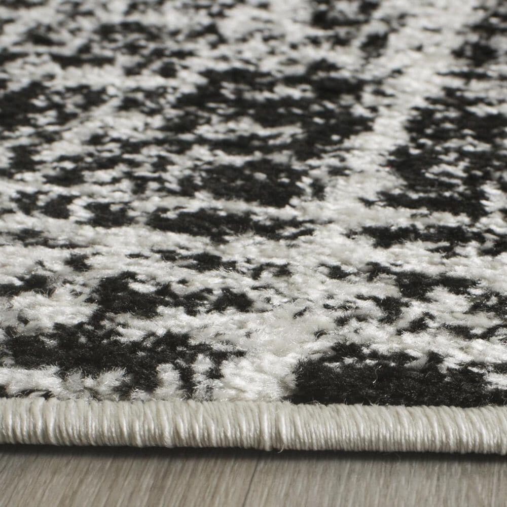 Safavieh Adirondack ADR116B 6&#39; Round Ivory and Black Area Rug, , large