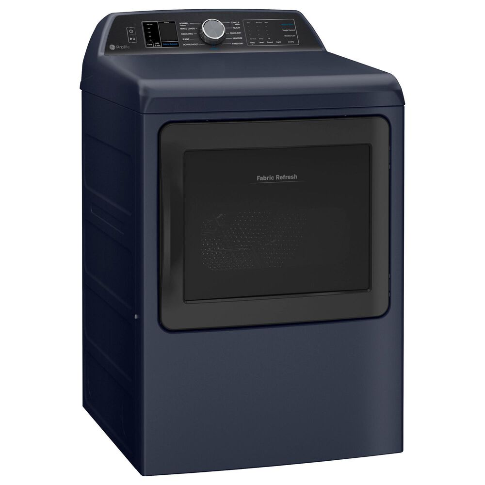 GE Profile 7.3 Cu. Ft. Smart Electric Dryer with Fabric Refresh in Sapphire Blue, , large