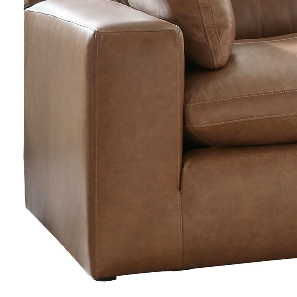 Ashley Emilia 4-Piece Stationary Reversible Sectional Sofa with Ottoman in Caramel, , large