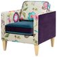 Jennifer Taylor Home Mamba Accent Chair in Satin Teal, Purple and Multicolor, , large