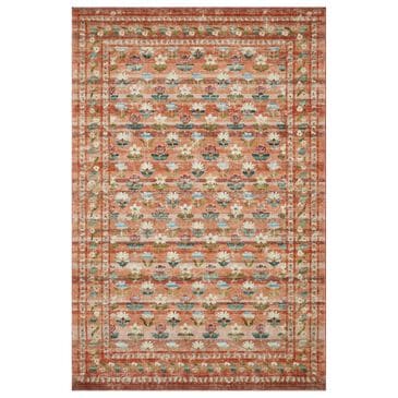 Loloi Courtyard 7"6" x 9"6" Hadley Terracotta Area Rug, , large