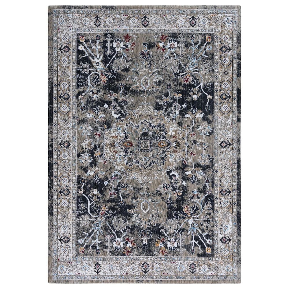 RIZZY Signature Dark Gray and Multicolor 10' x 13' Area Rug, , large