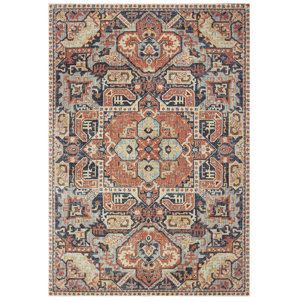 Oriental Weavers Pandora 49S 3"10" x 5"5" Blue and Orange Area Rug, , large
