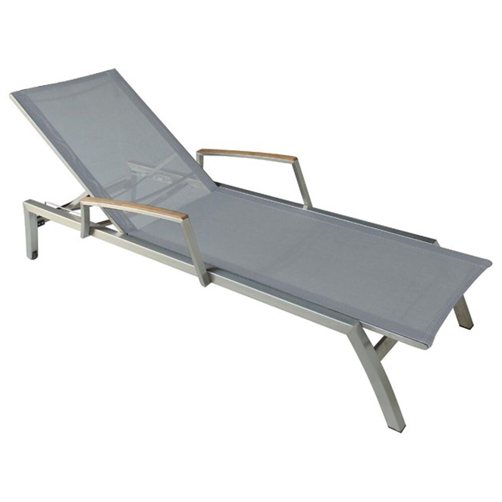 Three Birds Casual Avanti Chaise Lounge in Stainless Steel, , large