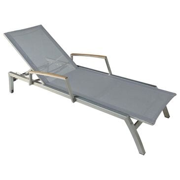 Three Birds Casual Avanti Chaise Lounge in Stainless Steel, , large