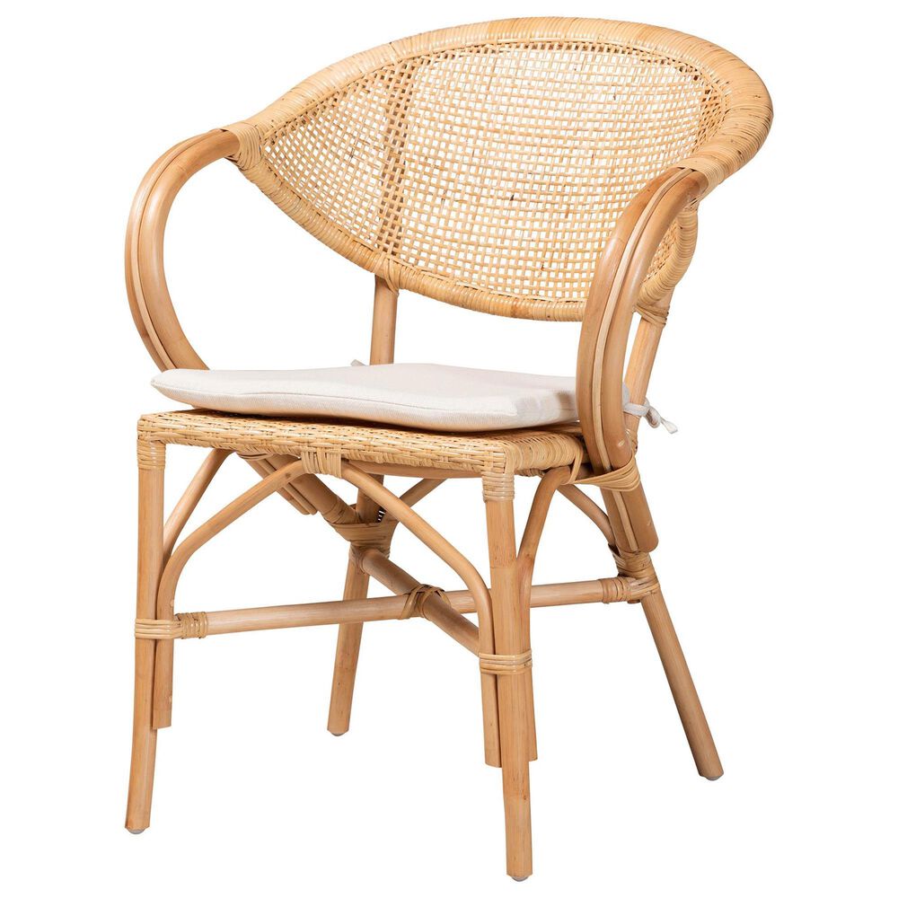 Baxton Studio Varick Arm Chair in Natural Brown, , large