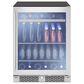 Zephyr 24" ADA Single Zone Beverage Cooler with Glass Door in Black and Stainless Steel, , large