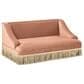 Jennifer Taylor Home Duchess 33" Medium Princess Pet Bed Sofa with Fringe Skirt in Peach Orange, , large