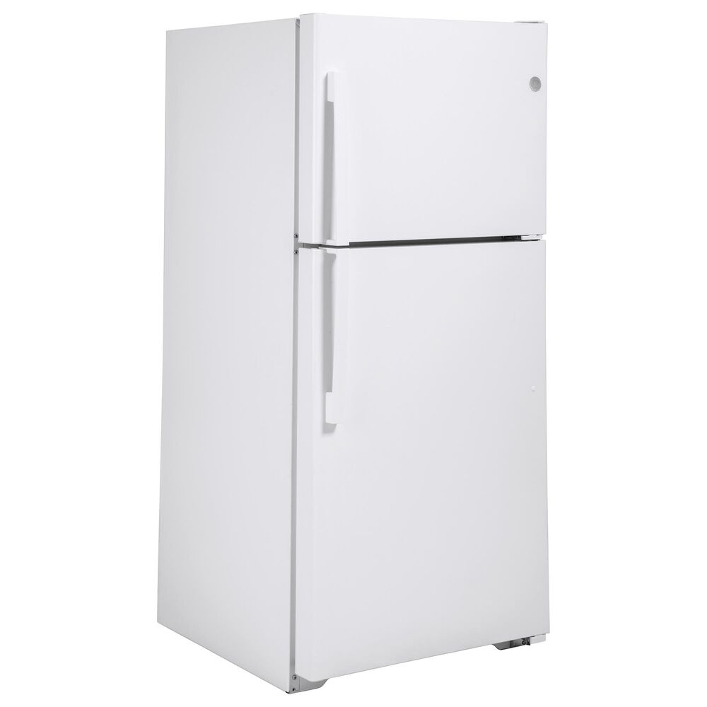GE Appliances 19.2 Cu. Ft. Top Freezer Refrigerator with Reversible Door in White, , large