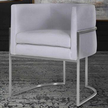 Tov Furniture Giselle Velvet Dining Chair in Grey and Silver, , large