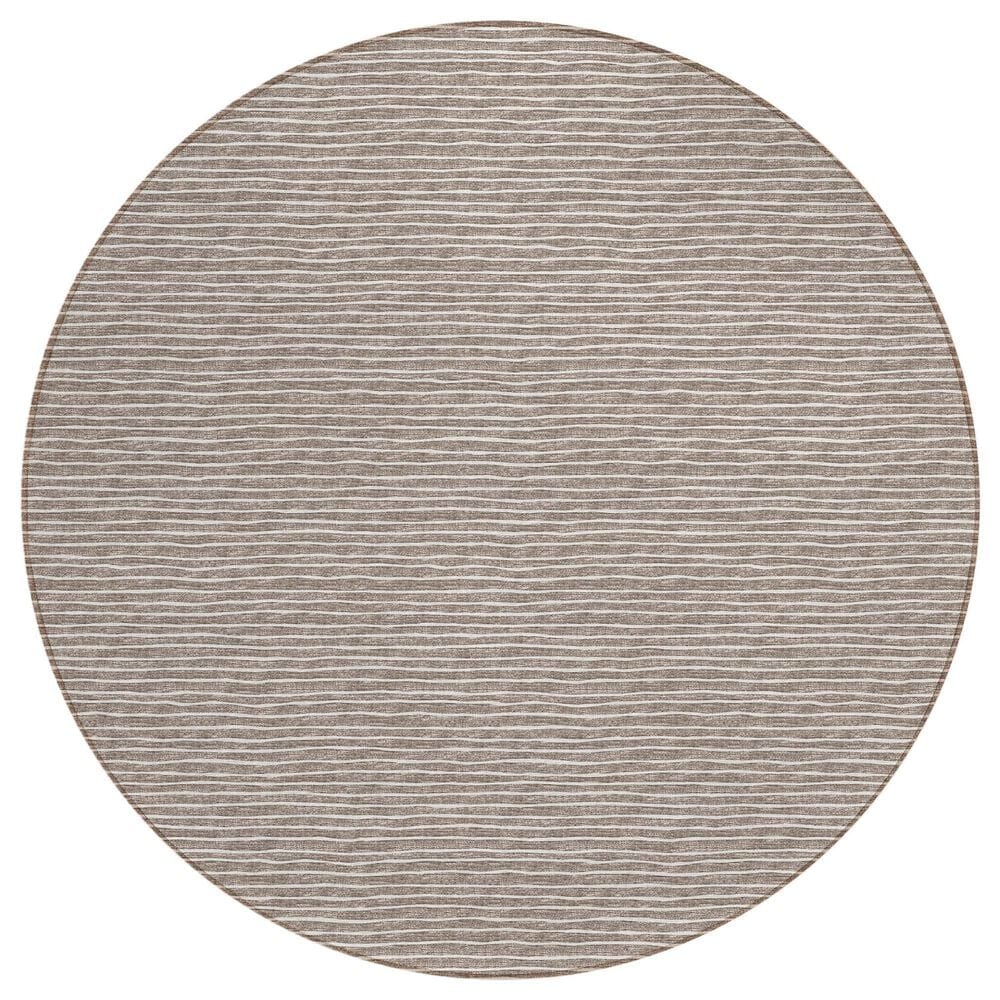Dalyn Rug Company Laidley 4" Round Taupe Indoor/Outdoor Area Rug, , large