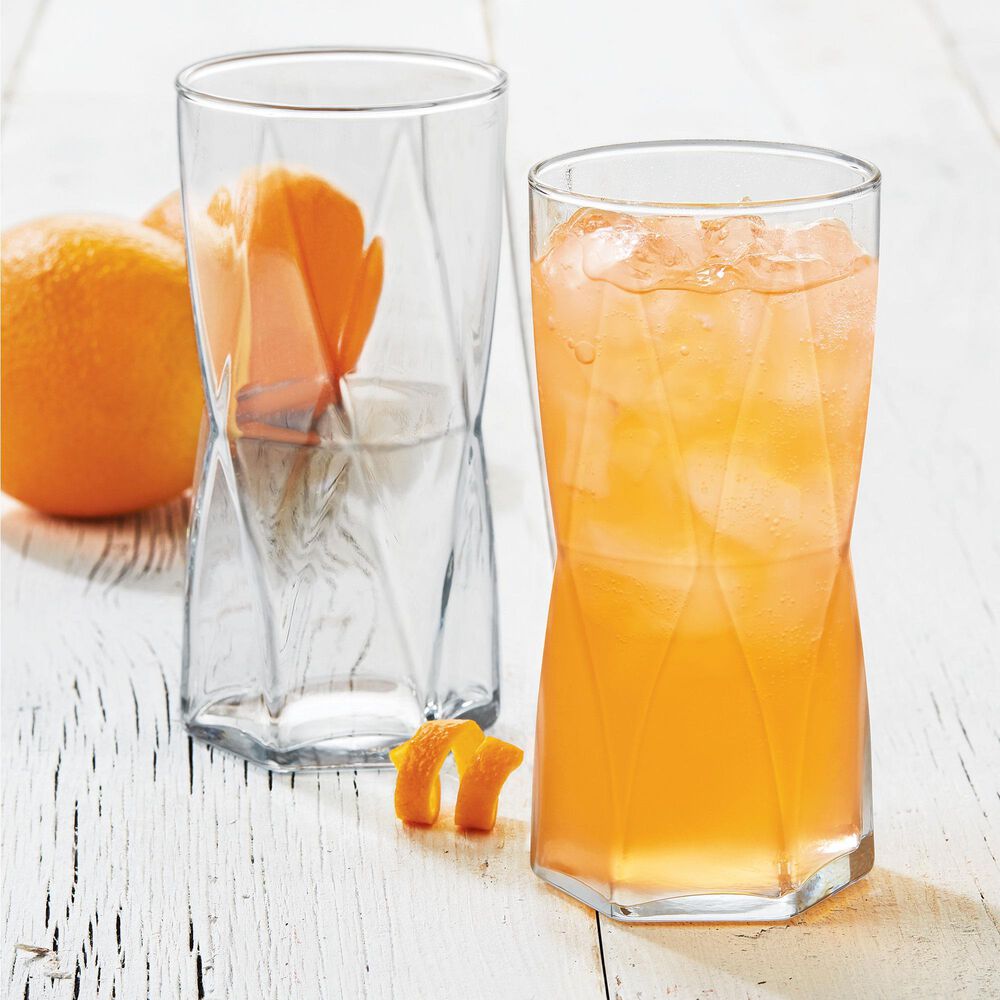 Libbey Glass Rhombus 15.75 Oz Tumbler in Clear (Set of 4), , large