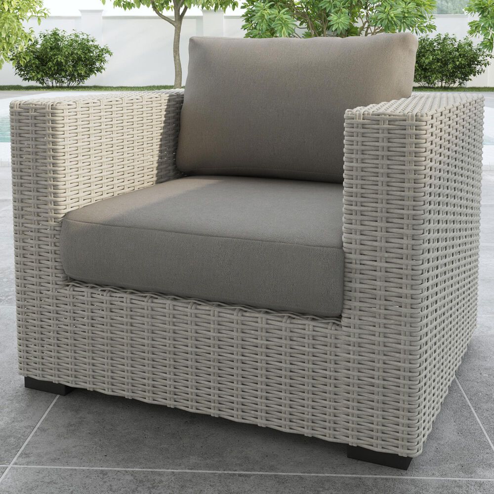 Steve Silver Co. Blakley Patio Lounge Chair in Dark Gray, , large