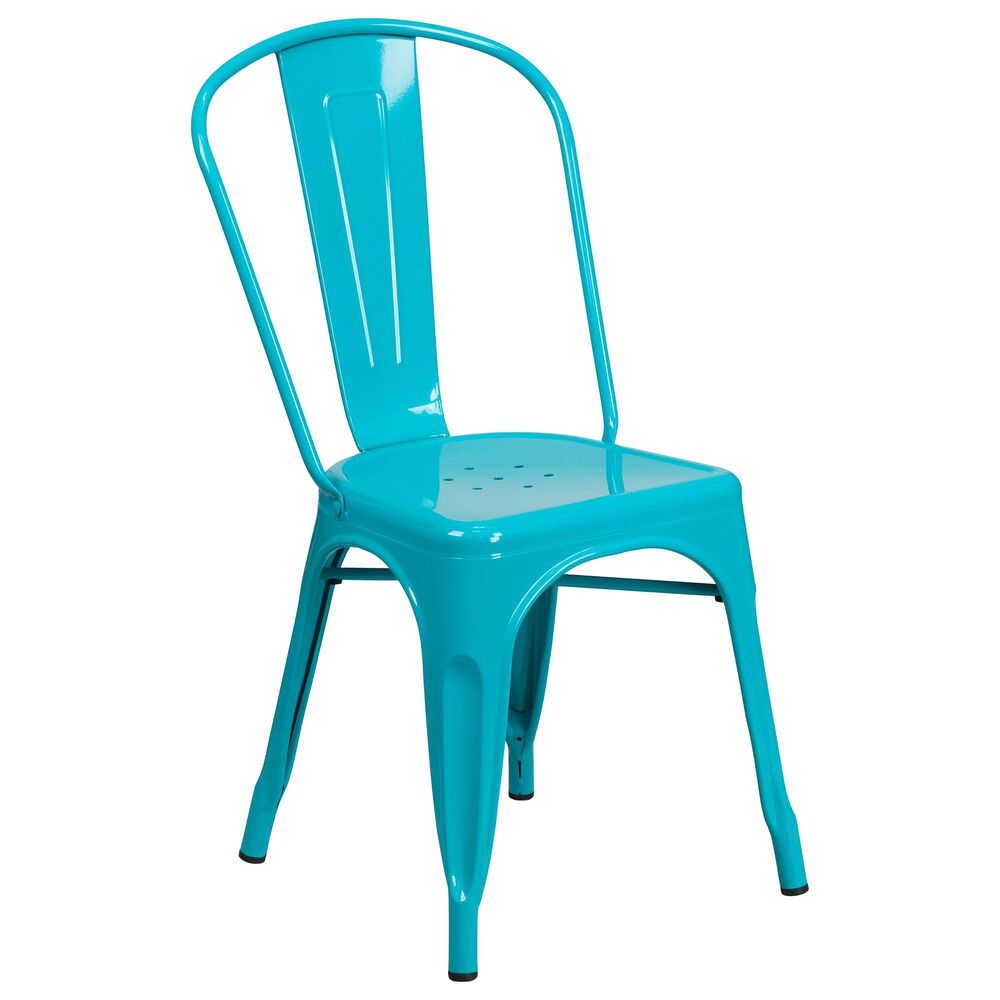 Flash Furniture Stackable Chair in Blue, , large