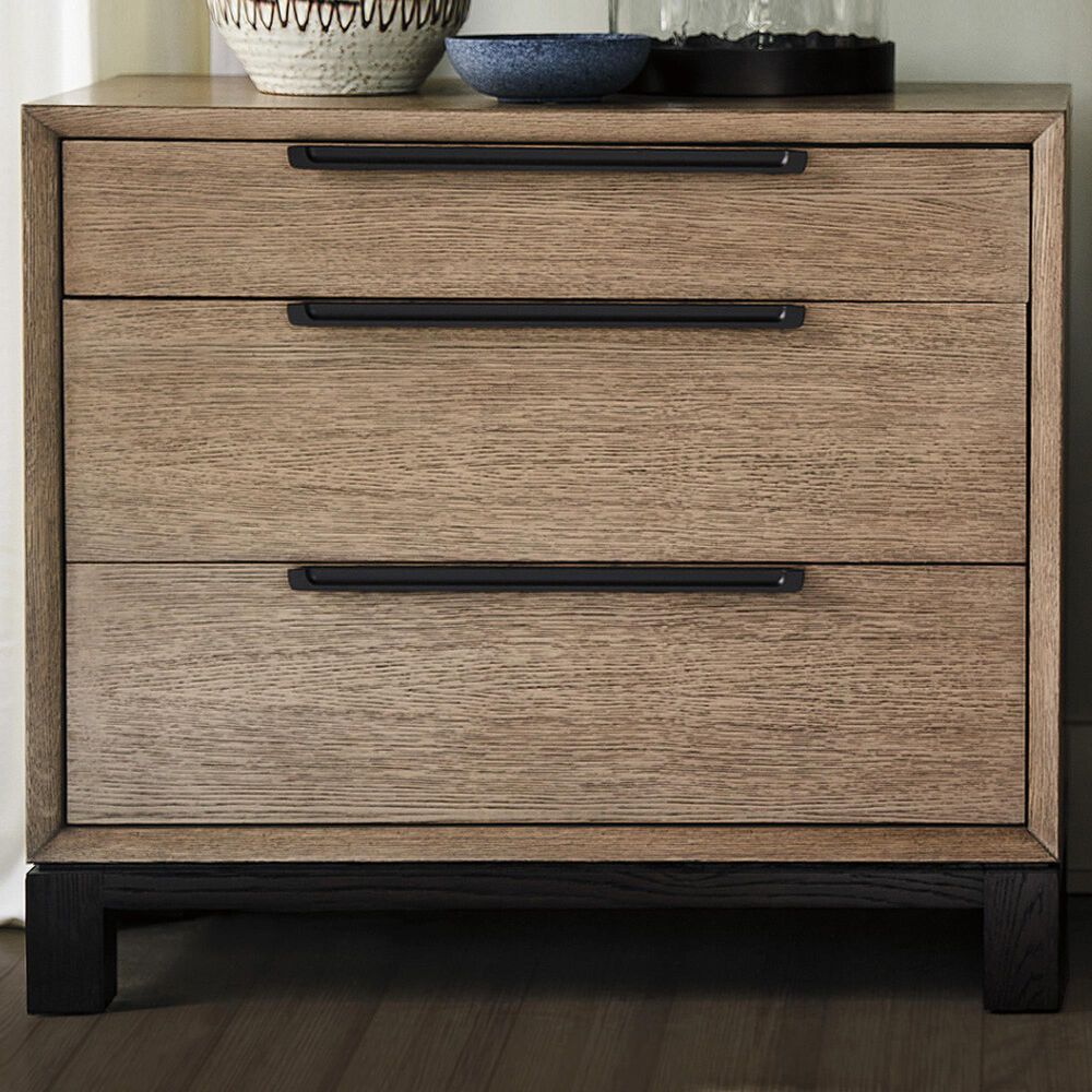 Lexington Furniture Zanzibar Rutledge 3-Drawer Nightstand in Medium Taupe, Espresso and Dark Umber, , large