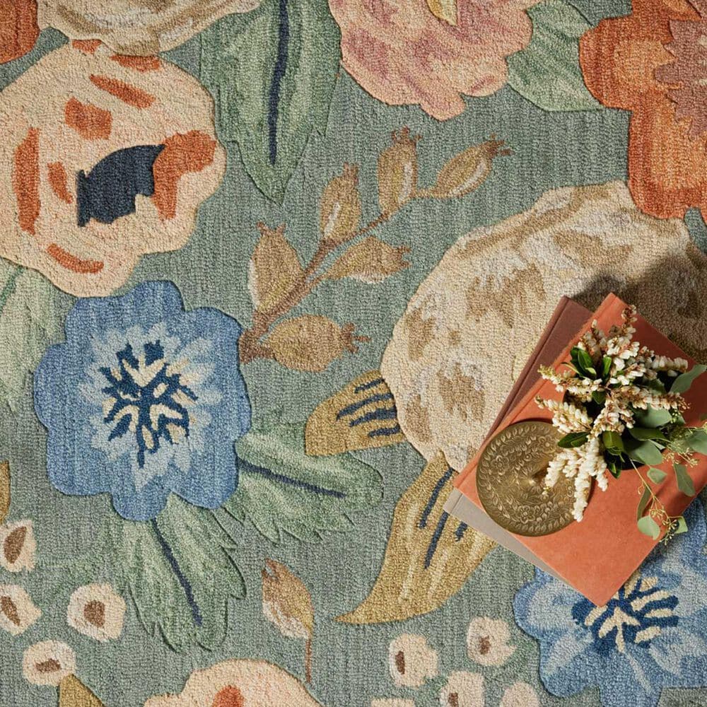 Rifle Paper Co Crafted by Cloth and Company Silhouette 2&#39;6&quot; x 7&#39;6&quot; Sage Runner, , large