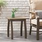 Hearth and Haven Selma Outdoor End Table with Slatted Top and Curved Legs in Gray, , large