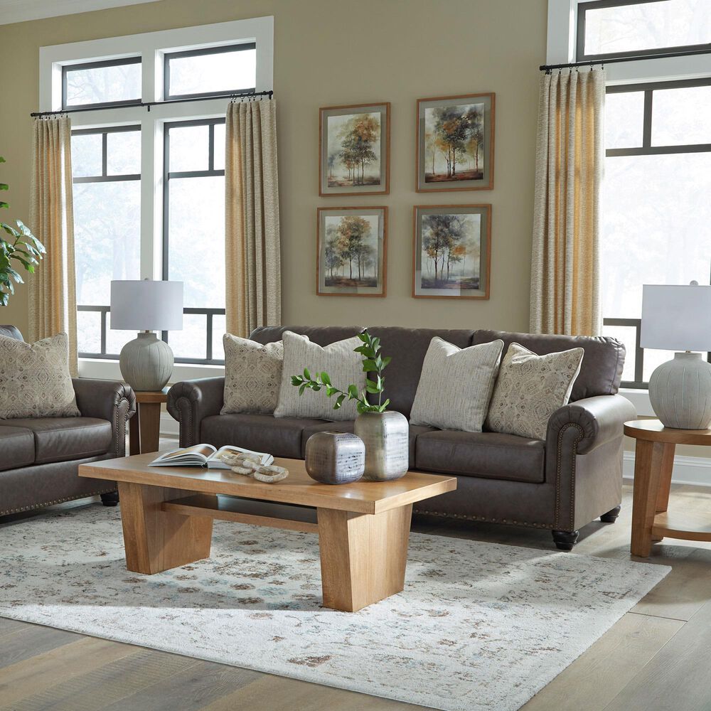Ashley Roxmere Stationary Sofa in Umber, , large