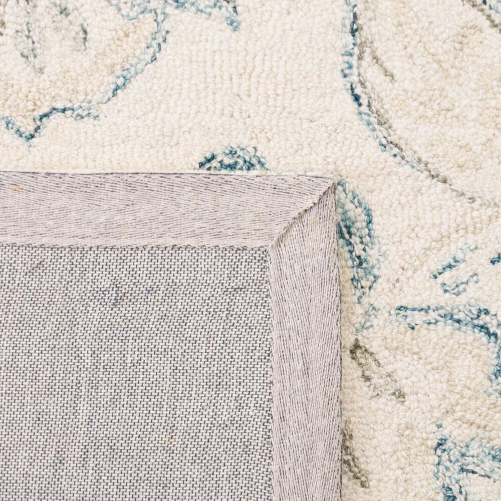 Safavieh Micro-Loop MLP477A 3&#39; x 5&#39; Ivory and Blue Area Rug, , large