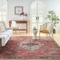 Nourison Grand Washables 5"3" x 7"3" Rust and Multicolor Area Rug, , large