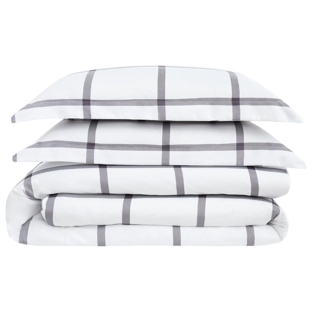 Pem America Truly Soft 3-Piece King Comforter Set in White and Charcoal Grey, , large