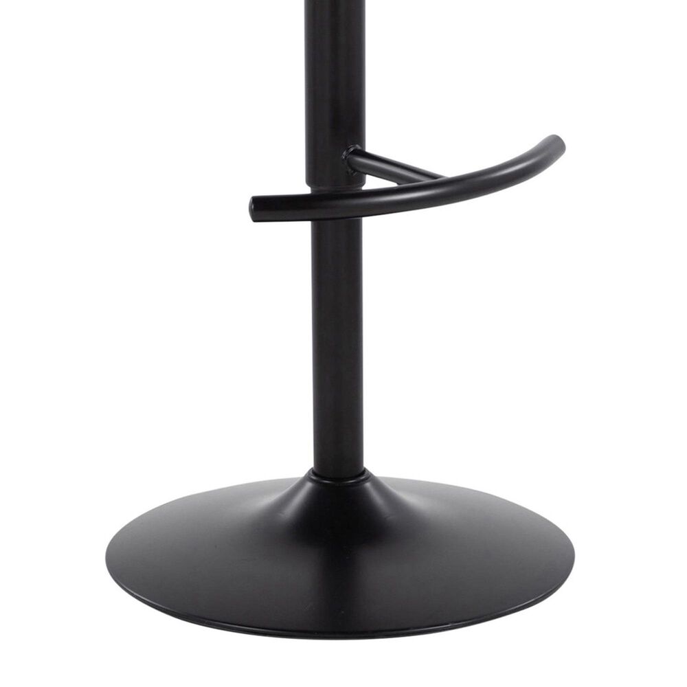 LumiSource Claire Swivel Adjustable Barstool with Black Velvet Upholstery in Black (Set of 2), , large