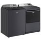 Maytag 5.2 Cu. Ft. Smart Pet Pro Top Load Agitator Washer and 7.4 Cu. Ft. Smart Gas Top Load Dryer Laundry Pair in Midnight Steel, , large