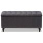 Baxton Studio Kaylee Storage Ottoman Bench in Dark Grey, , large