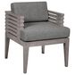 Blue River Vivid Outdoor Dining Chair with Light Gray Cushions in Light Gray Eucalyptus, , large