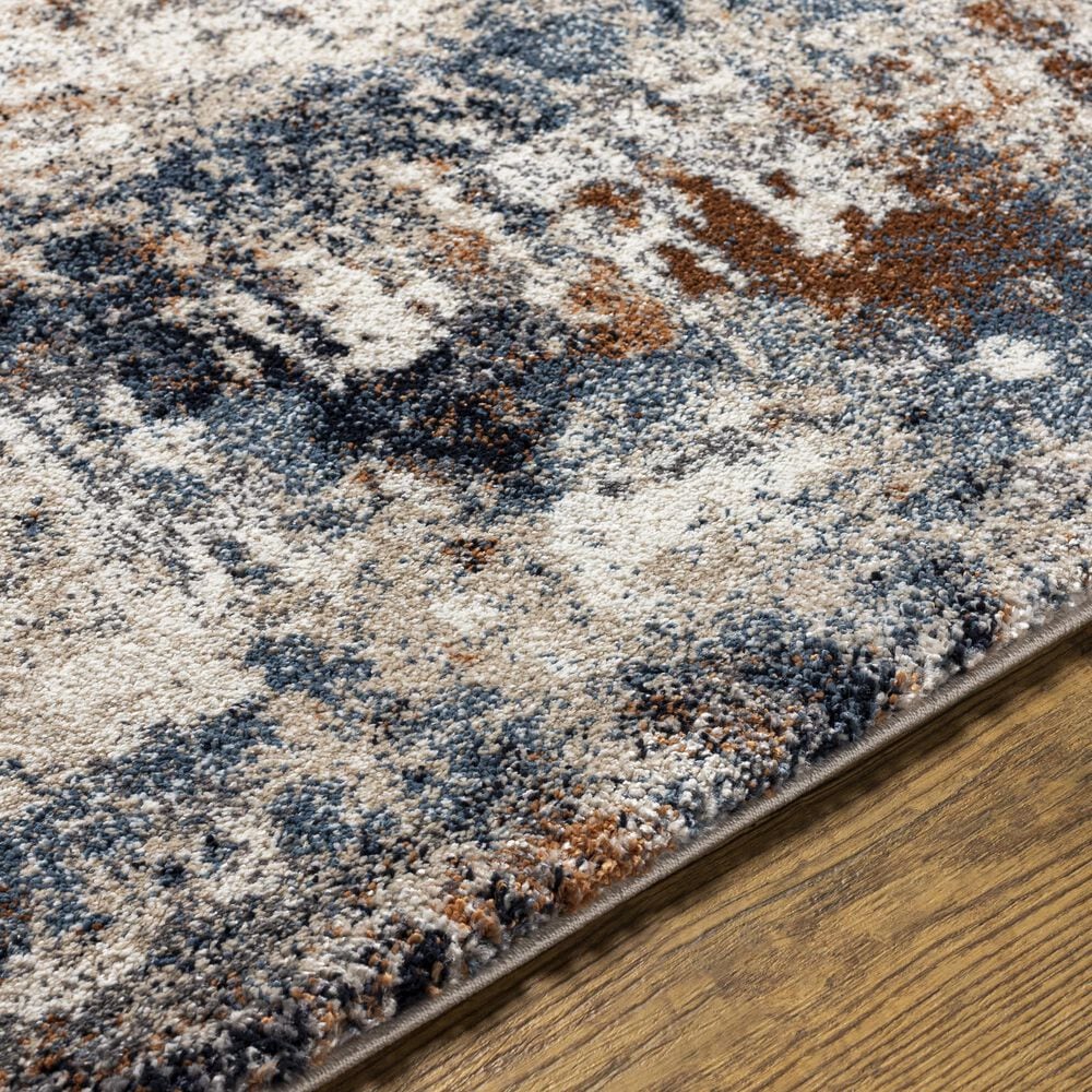 Surya Tuscany TUS-2327 6&#39;7&quot; x 9&#39;6&quot; Gray, Blue and Camel Area Rug, , large