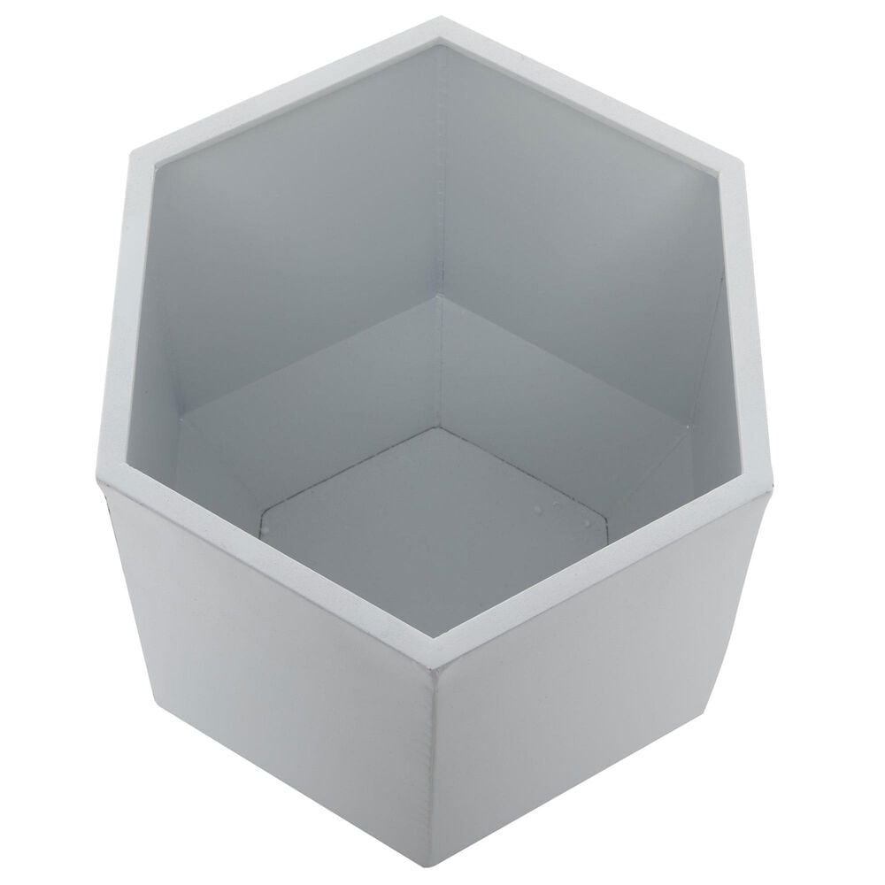 Maple and Jade Hexagon Planter in Satin White &#40;Set of 2&#41;, , large