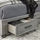 Ashley Russelyn King Storage Bed in Gray, , large