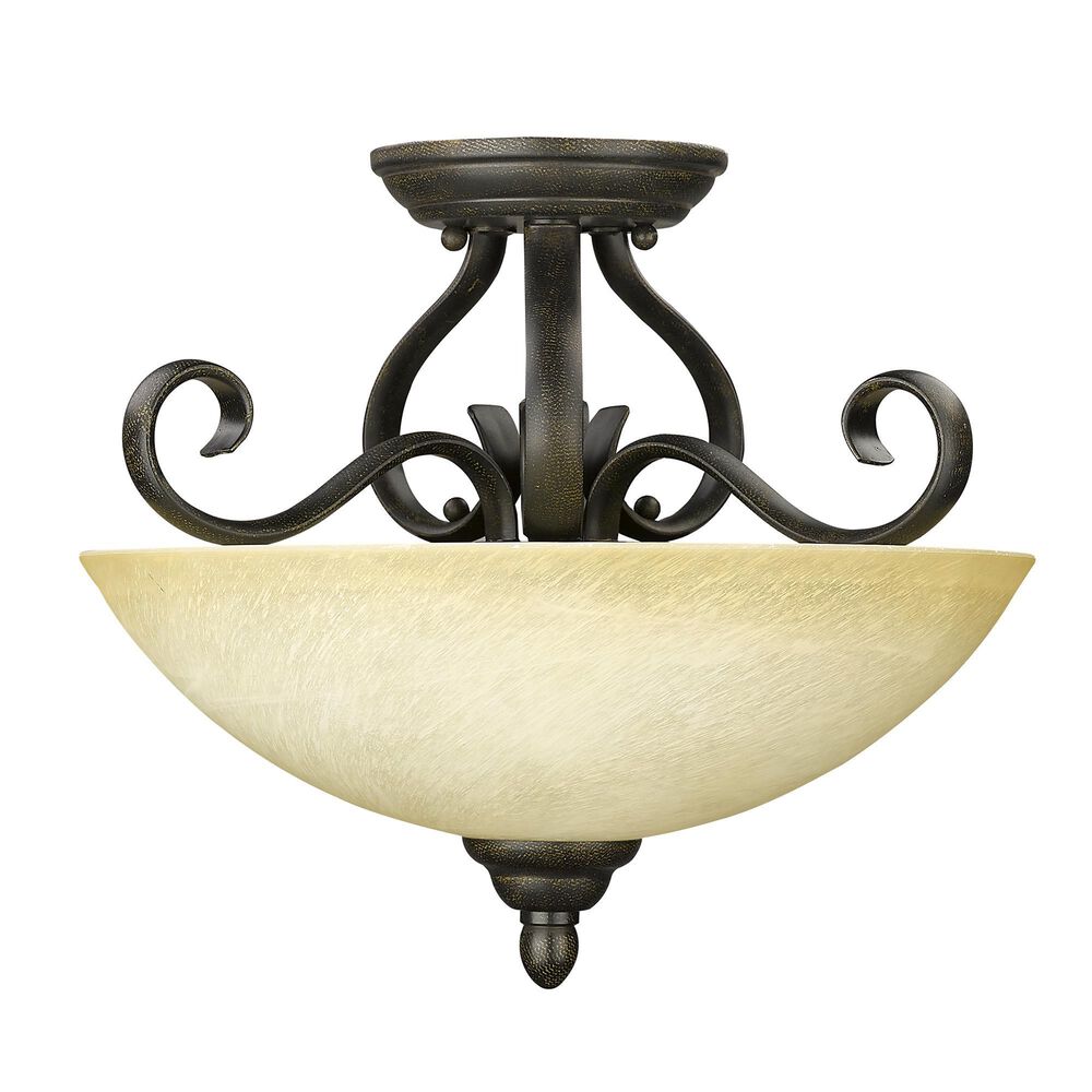 Golden Lighting Riverton Semi-Flush in Peppercorn, , large