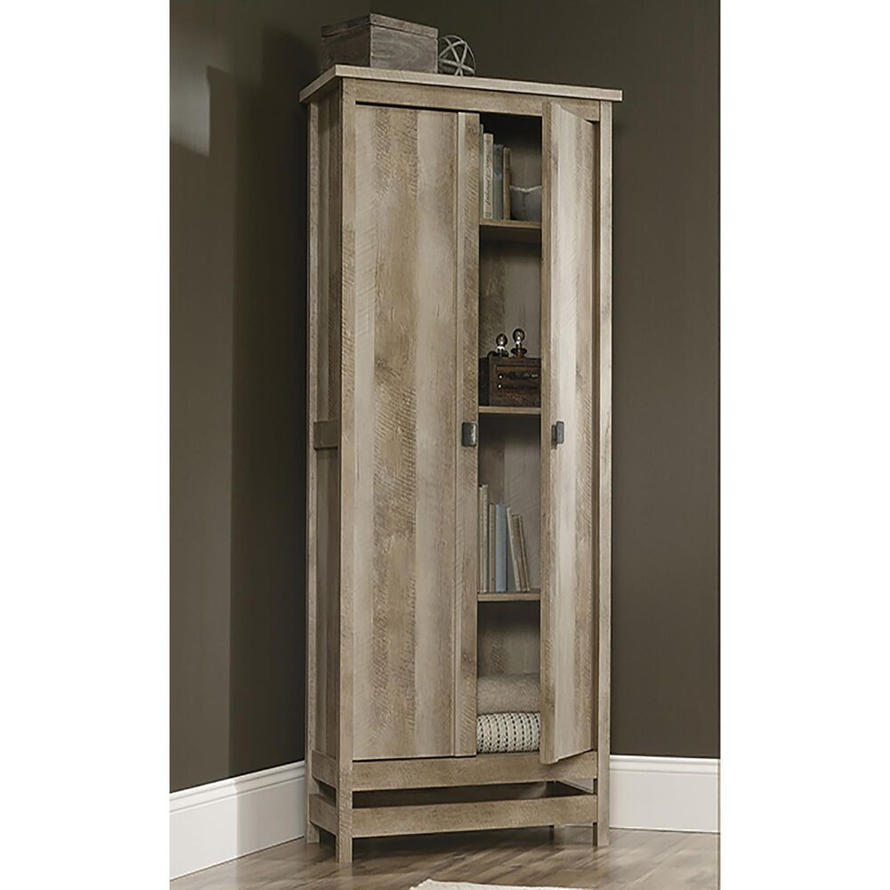 Sauder Cannery Bridge Storage Cabinet in Lintel Oak, , large