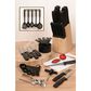 Gibson Home Cuisine Select Flare 41-Piece Cutlery Combo Set in Stainless Steel and Black, , large