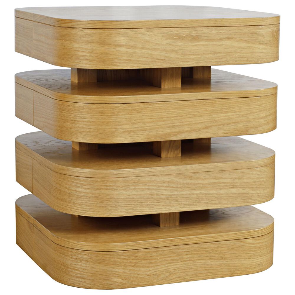 Waltham Brix Square End Table in Oak, , large