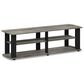 HOMLUX 43.3" Modern Entertainment Center TV Stand in French Oak Grey and Black, , large