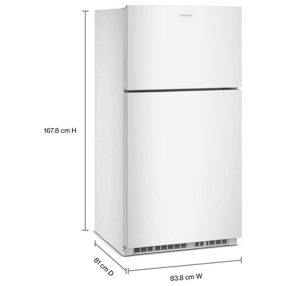 Amana 21 Cu. Ft. Top Freezer Refrigerator with Dual Crisper Drawers in White, , large