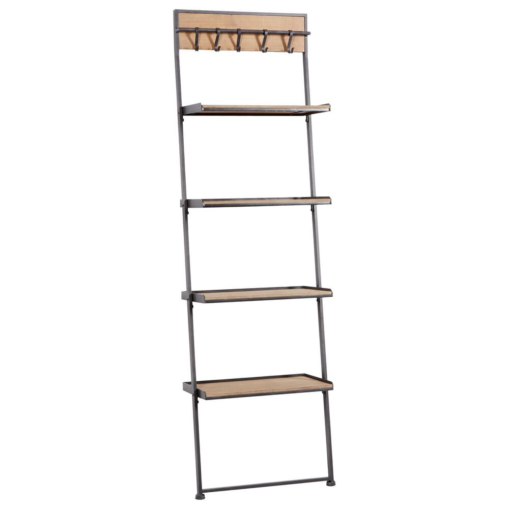 Maple and Jade Farmhouse 68" Metal Wall Unit in Brown, , large