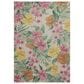 Loloi Botanical Ivory and Sunrise 3"3" Round Indoor/Outdoor Area Rug, , large